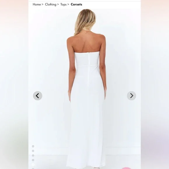 Kahea White Corset Formal Dress - Picture 4 of 5